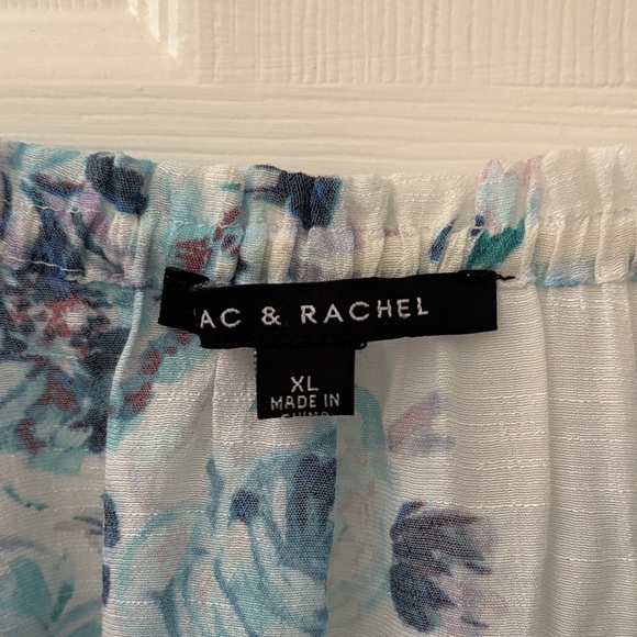 Floral Blue and White Women's Top - Picture 3 of 3